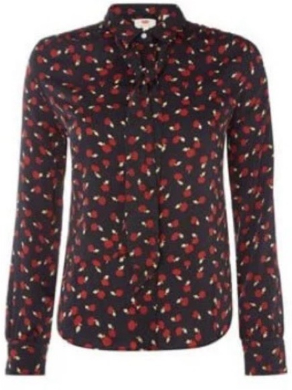 LEVI’S rose print long sleeve collared button up blouse
